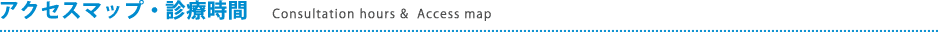 アクセスマップ・診療時間